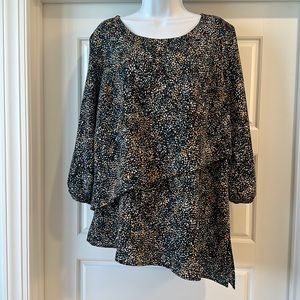 Apt. 9 Tunic with overlay.  Size Large